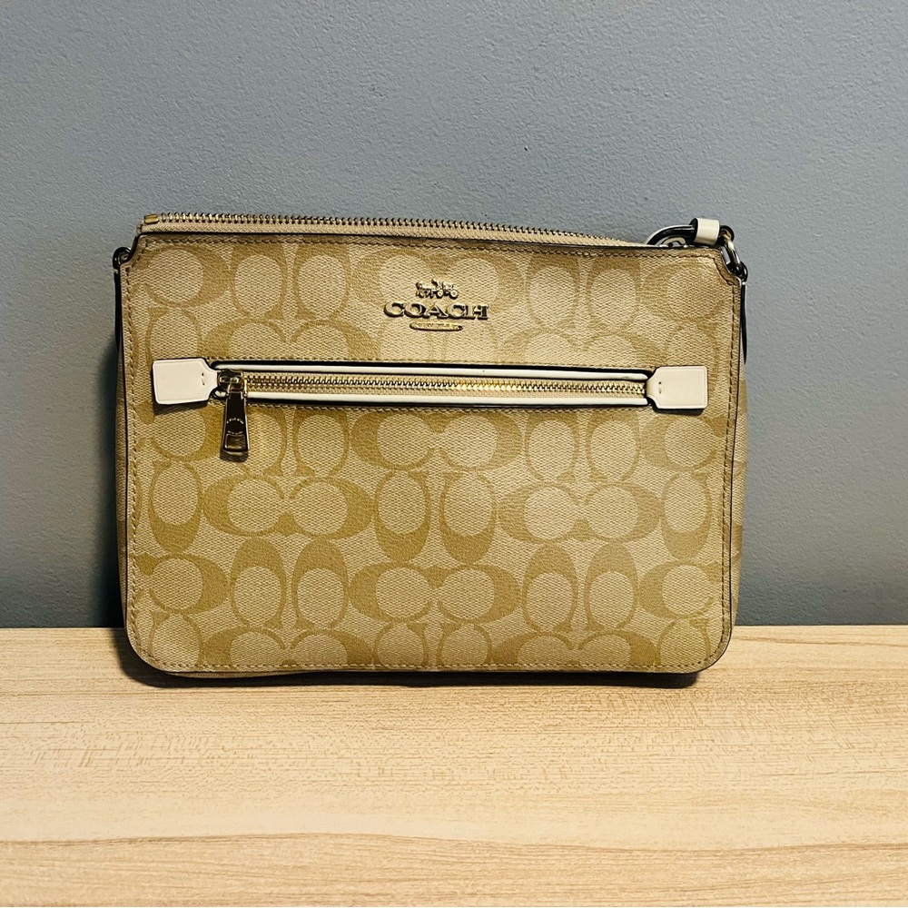 Coach Beige Signature Crossbody Bag